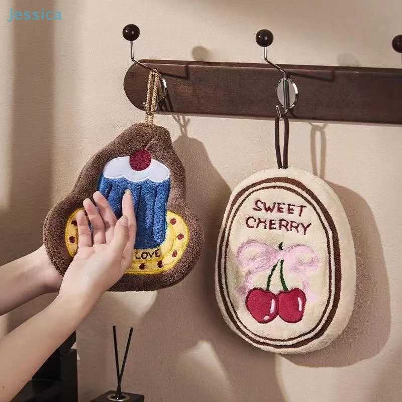 Coral Fleece Hand Towel Quick Drying Absorbent Hand Cloth Bathroom Hanging Towel Cleaning Wipe Cloth Handkerchief For Kitchen C251210