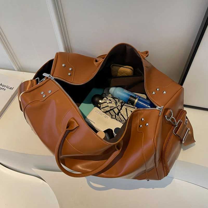 Persali Custi PU Handbag Waterproof Sports and Fitness Bag With Gym Bag Swimming Bag Printed Name Pattern Y251209