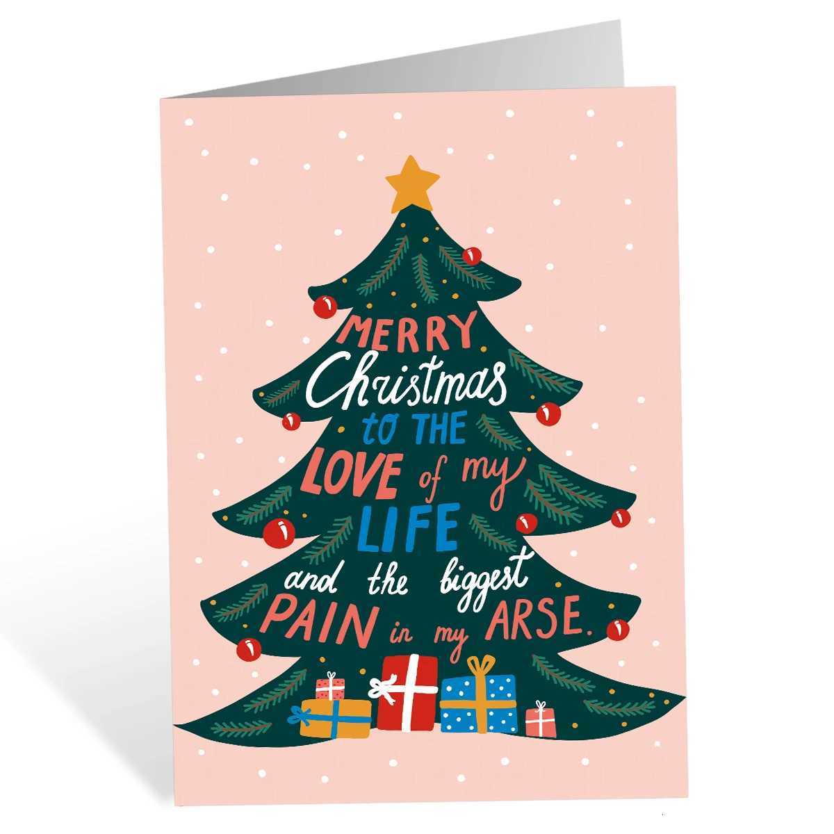 1PC Sweet Christmas Card Merry Christmas To The Love Of My Life Card with EnvelopeThank You CardsChristmas Gifts for HimHer H251210