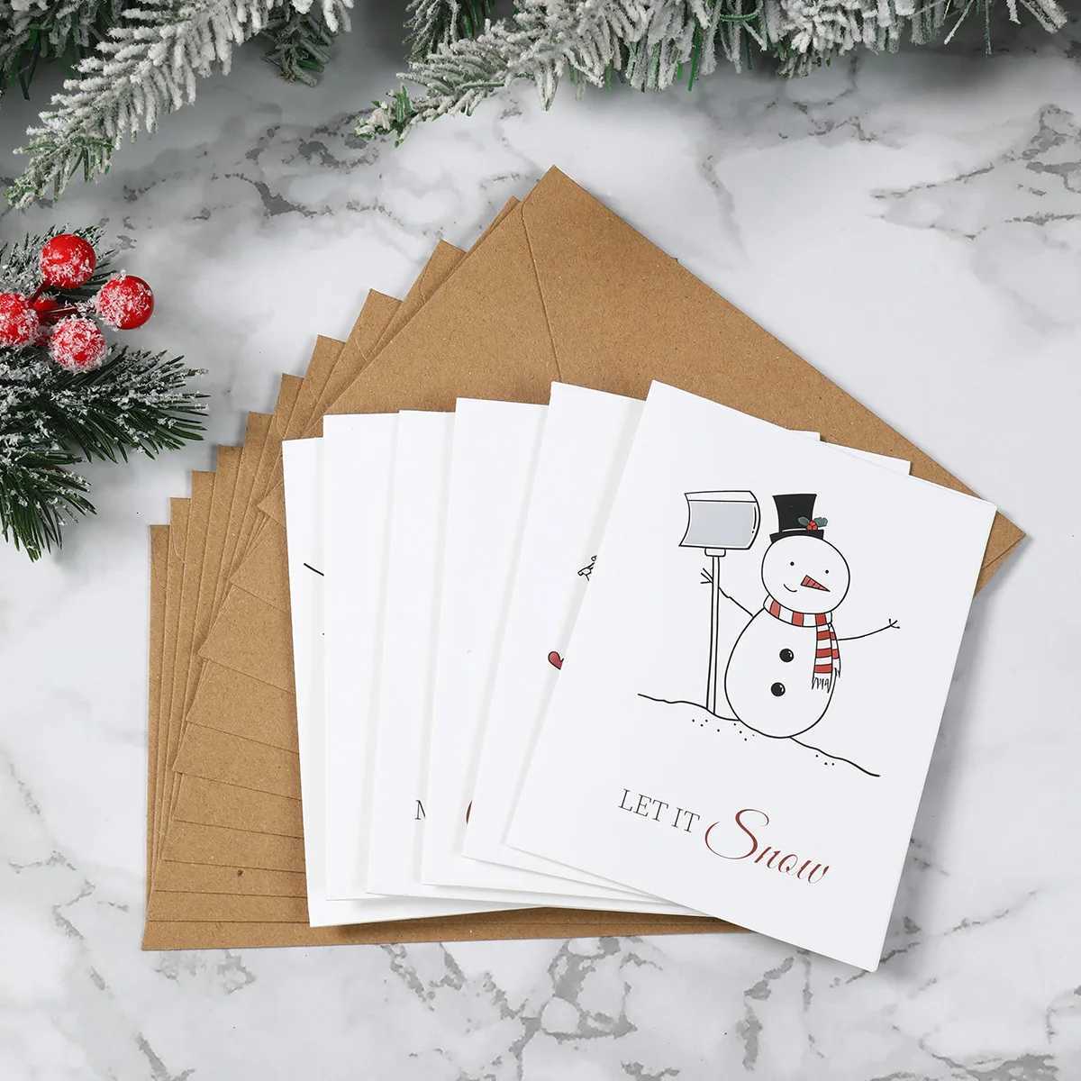 Christmas Greeting Card Merry Christmas Decoration for He 2025 Pendant Xmas Ornaments Navidad Natal Happy New Year Gift 2026 H251210