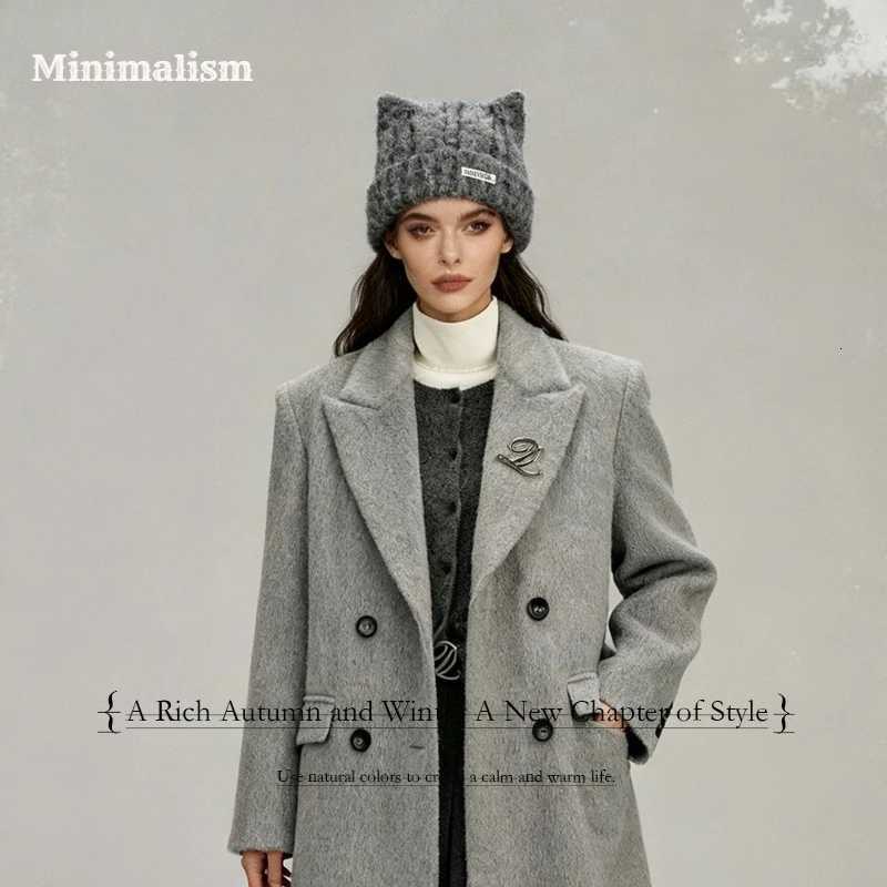 Luxury 1pc Y2k Crochet Beanie Hats for Womenwinter Warm Windproof Retro Skull Cap with Cat Earsuitable for Holidayoutdoor Activities Y251209