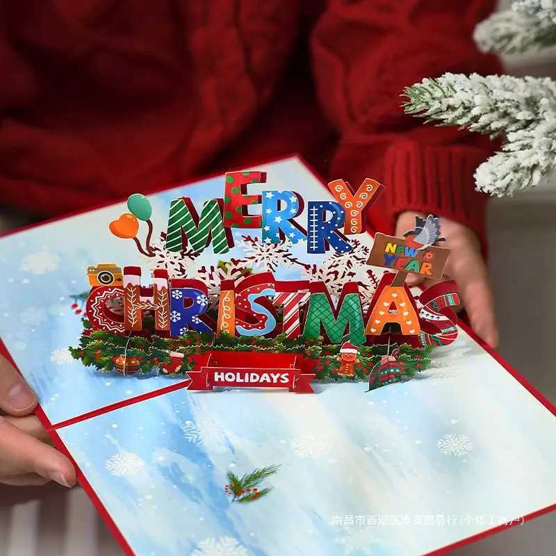 sical Christmas Card Up 3D Holidays Greeting Cards for Marry Christmas Party Card with sic Light Invitations Gifts Card H251210