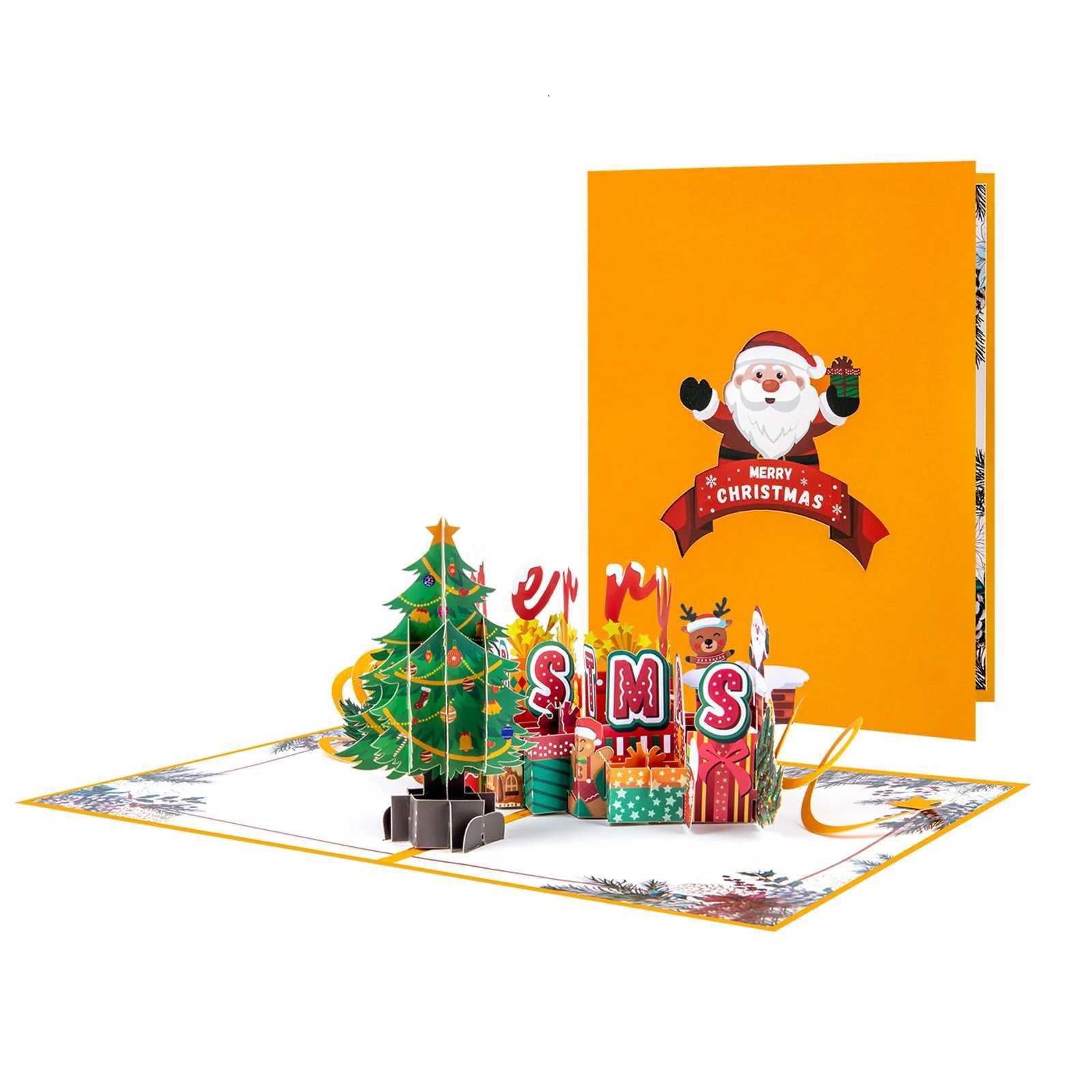 Up Christmas Card 3D Holidays Greeting Cards New Year Card H251210