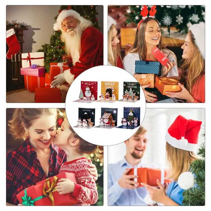 3D Christmas Greeting Cards Mti-pose Greeting Tool Christmas Cards Up 3D Christmas Cards Happy Holiday Cards For H251210