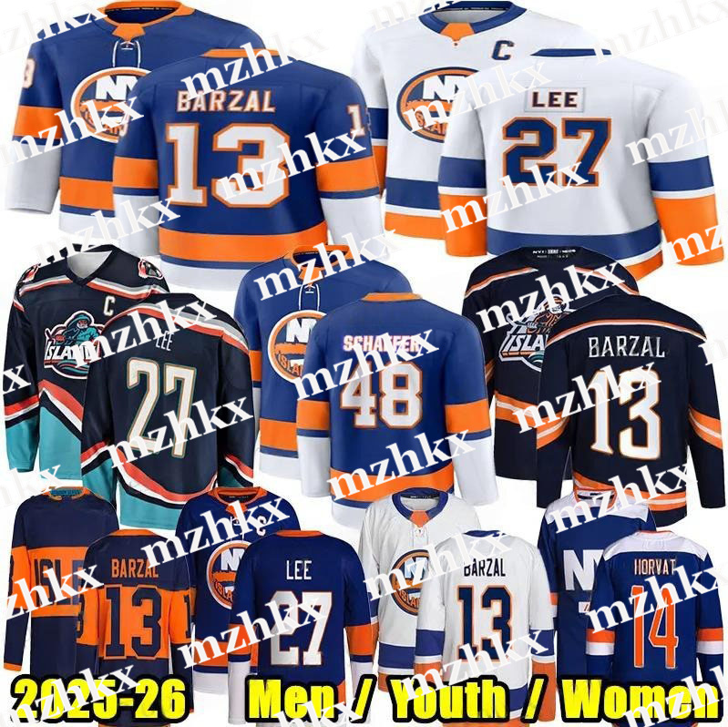 #48 Matthew Schaefer ny hockey jersey islanderses jersey #13 Mathew Barzal Bo Horvat Mike Bossy Alex Romanov Simon Holmstrom Varlamov Boqvist Ilya Sorokin jerseys