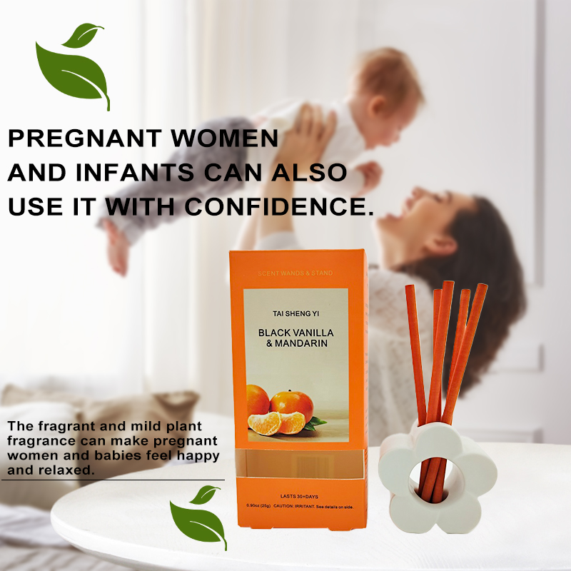 Incense 6-Inch Home Fragrance Diffuser Set: Eco-Friendly Non-Toxic Scent Sticks + Flower-Shaped Holder