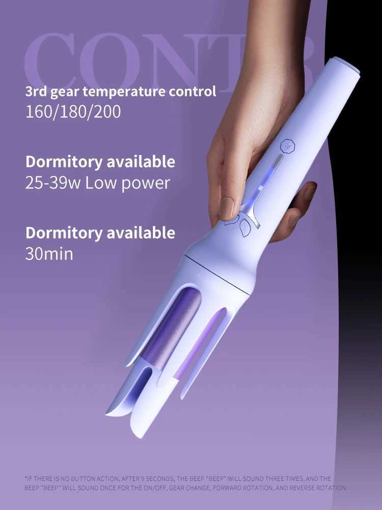 360 Auto Rotating Hair Curler Ceramic Ion Coating32 mm Beach Waves Curling Wand Anti-Scald Anti-Tangle Rotating Curling WandT251210