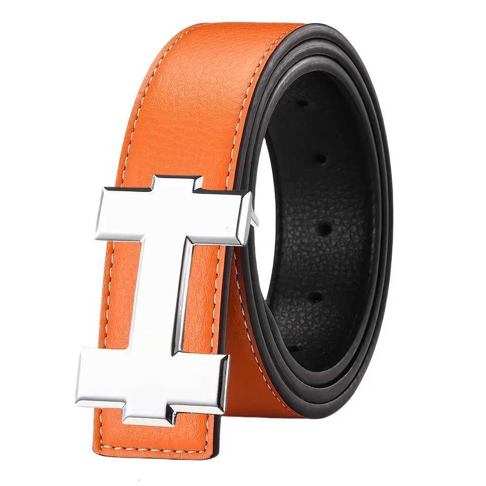 Luxury 33cm Fashion Casual Belt with Silver Smooth Buckle Designer men belt High-Quality Unisex Fit Perfect for Jeans Workwear Y251210