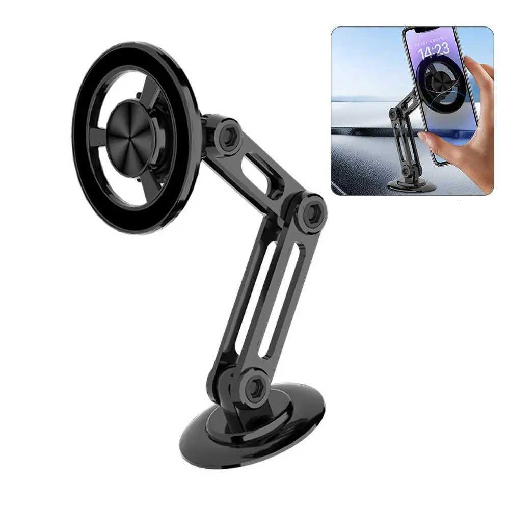 720 Rotate Metal Magnetic Car Phone Holder Foldable Universal Mobile Phone Stand Air Vent Magnet Mount GPS port C251210