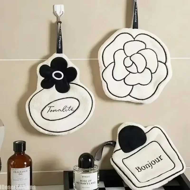 luxury NEW Double-thickness Hand Towel Hanging Double-layer Thickened Speed Dry Kitchen Towel Hand Towel Kitchen and Bathroom Foot C251210