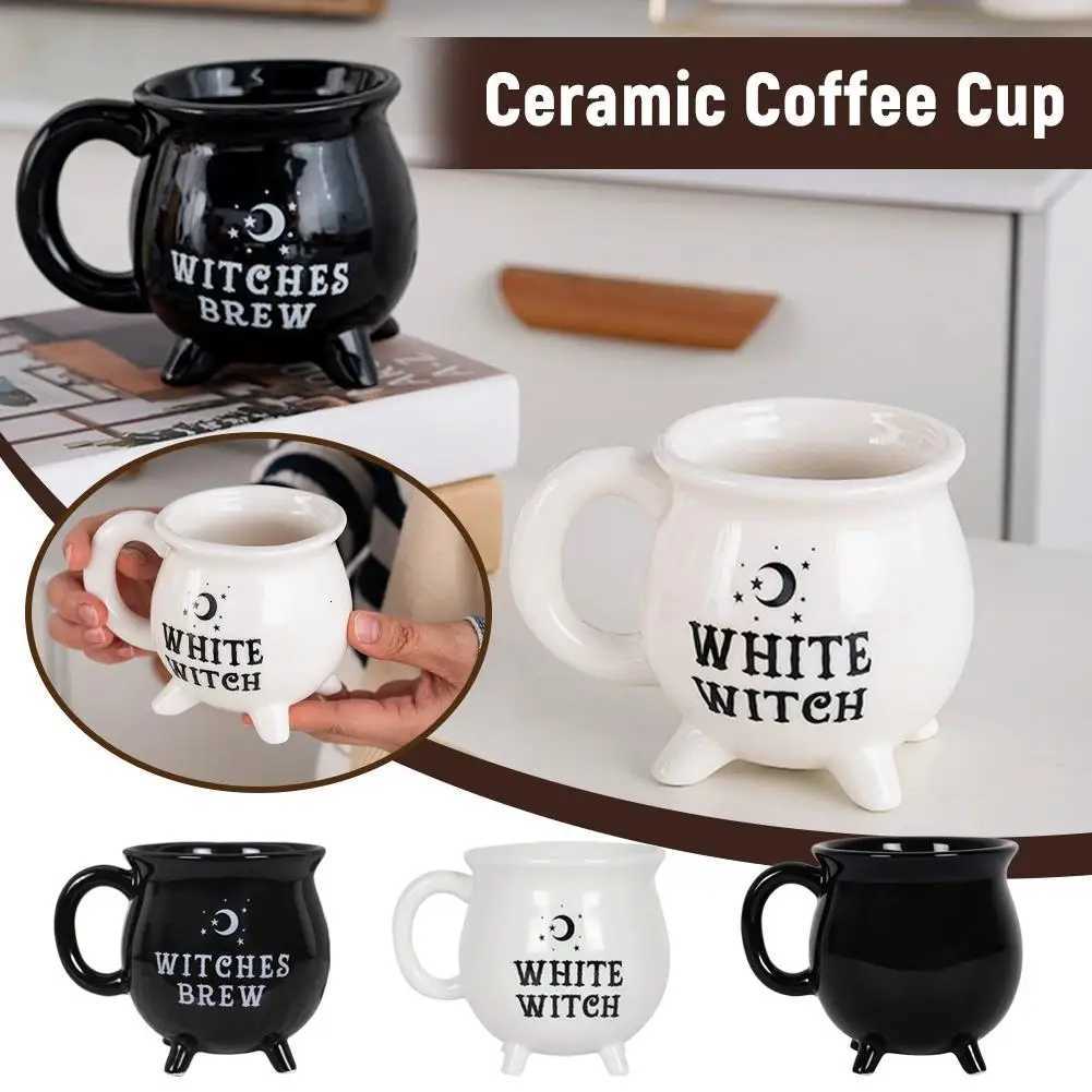 1pcs Ceramic Coffee Cup For Home Halloween Birthday Party Witch Cauldron Mug Magic Themed Drinkware Decor Unique Novelty Gift C251210