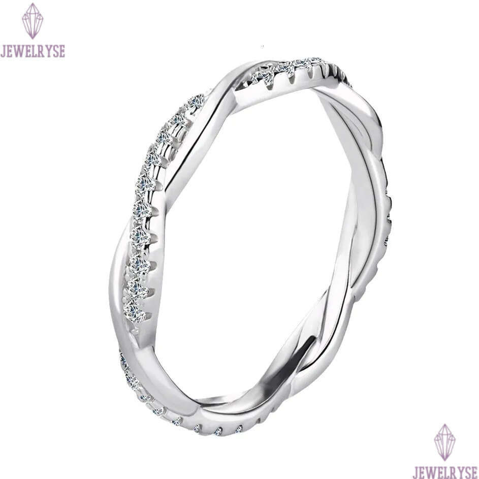 S925 sterling silver twist designer ring for women girls luxury shine moissanite lovers wedding engagement rings jewelry