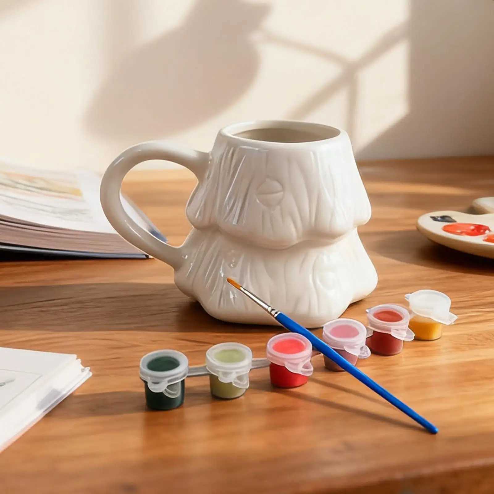 Craft Mugs To Decorate for Kids 1 Set DIY Activities Christmas Tree Paint Your Own Mug Kit for Holiday Birthday Party Favors C251210