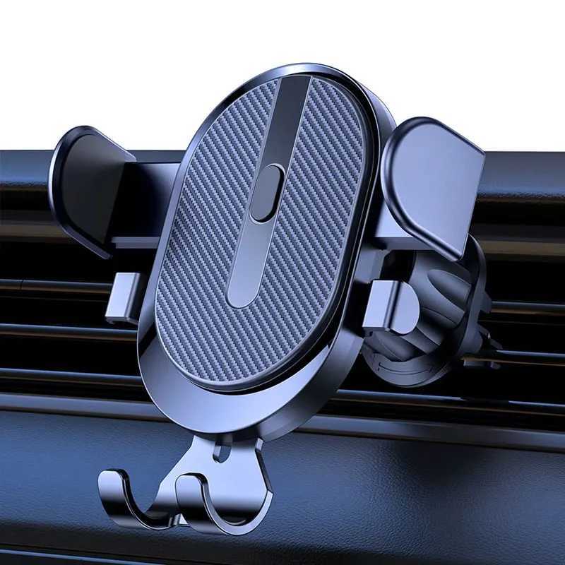 Mobile Phone Holder Air Outlet Gravity Sensor Car Holder Riangle Gravity Frosted Simplicity Solid Metallic Material C251210