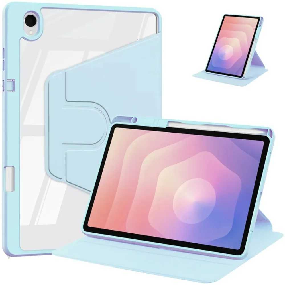 Rotating Kickstand Leather Tablet Case For Galaxy Tab S11 Acrylic Anti-drop Protect Cover with Pencil Holder H251210