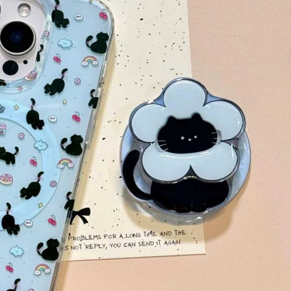 INS Cute Cartoon Scarf Kitten For Griptok Holder Phone Finger Ring Stand port For iPhone 16 Girl Bracket C251210