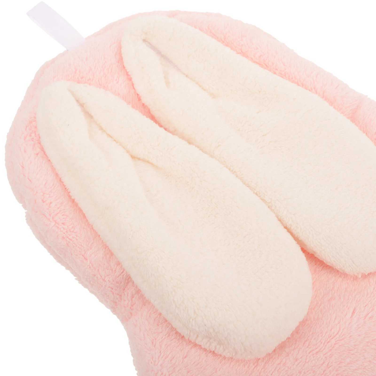 Adorable Bunny Hand Towel Coral Fleece High Absorbency Soft Comfortable Hanging Lanyard Cute Bathroom Kitchen Travel Use C251210