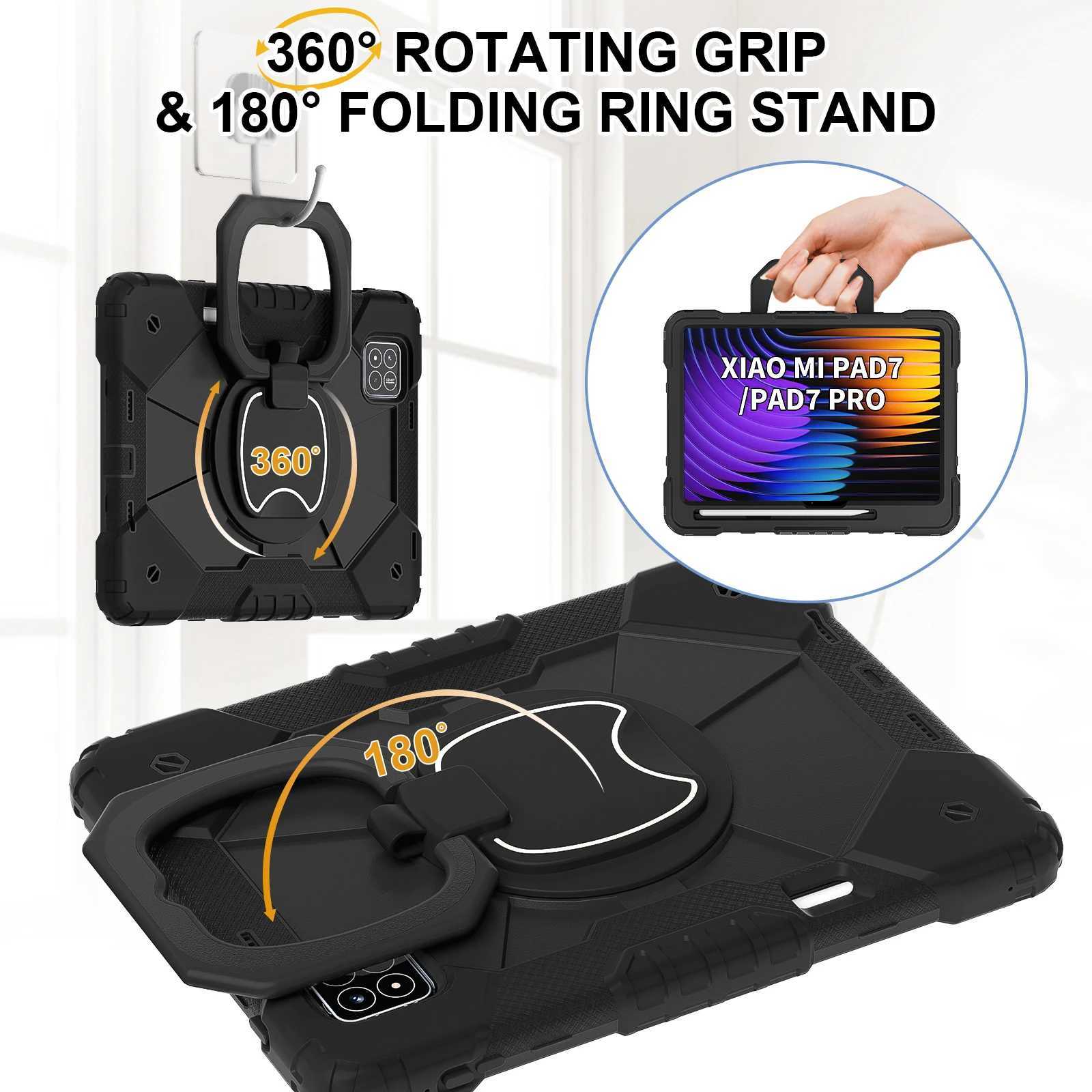 with Handle Rotation Stand Case For Pad 7 Pro 112 Redmi Pad SE 83 Pro 121 inch Tablet Case Shockproof Hard Cover H251210