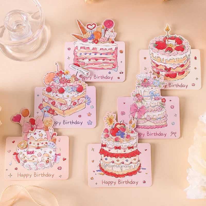 10 PCS Happy Birthday Card Colorf Greeting Card Gift for Kids Birthday Party Gift of Friend Birthday Tarjetas De Invitacion H251210