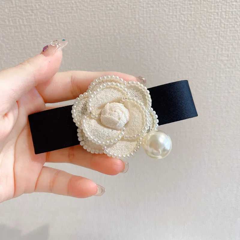 Classic lia wer Pearl Hairpins Hair Clip Bow for Wen Spring Clip Ponytail Houndstooth Heaear Korean Hair Accories Y251210