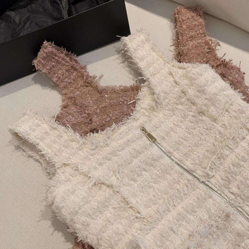 Fragrance Mini Bus Light Luxury Thousand Feel Heavy Brushed Craft Gold Buckle Custom-Dyed Dress