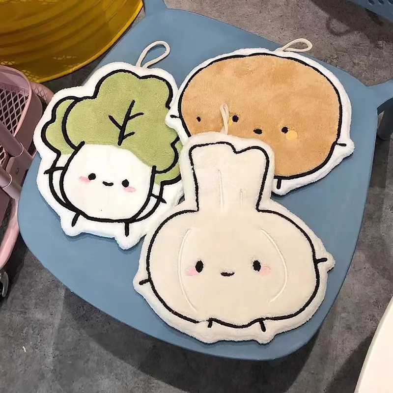 Kawaii Hand Towel Soft Absorbent Handkerchief Kitchen Towels Kitchen Bathroom Accessories Cleaning Cloth Hand Wipe C251210