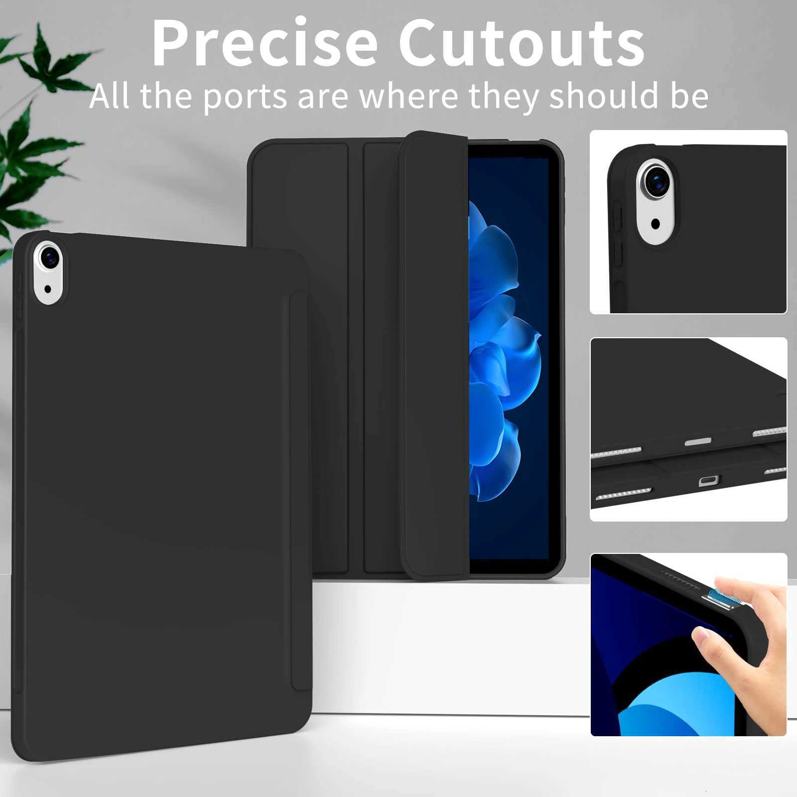 For iPad Air 4th 5th 6th 7th Generation Auto WakeSleep Flip Smart Cover For iPad Air 109 11 2025 2024 Soft Silicone Case H251210