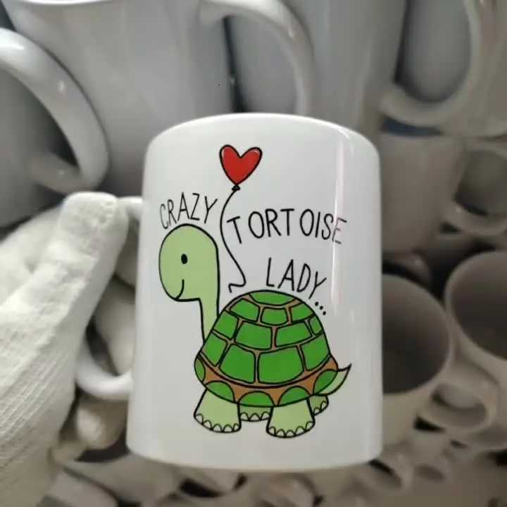 1 Crazy Turtle Lady Mug - Fun reusable coffee mug with a playful turtle design dishwasher safe and insulated for hot drinks C251210