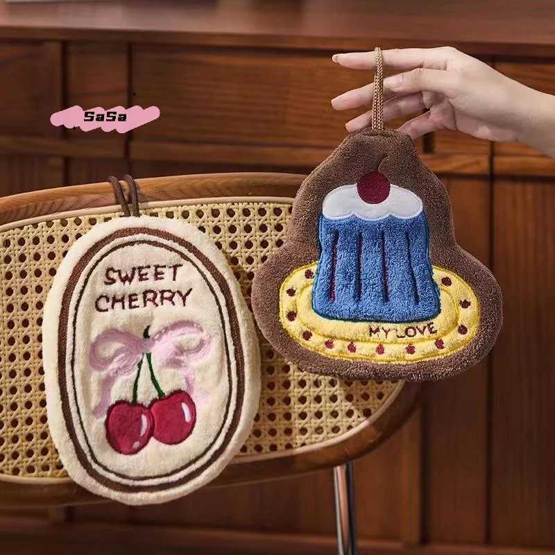 Absorbent Kitchen Hand Towel Thickened Wall Hanging Bathroom Hand Towel Multi-Purpose Cleaning Cloth for Kitchen C251210