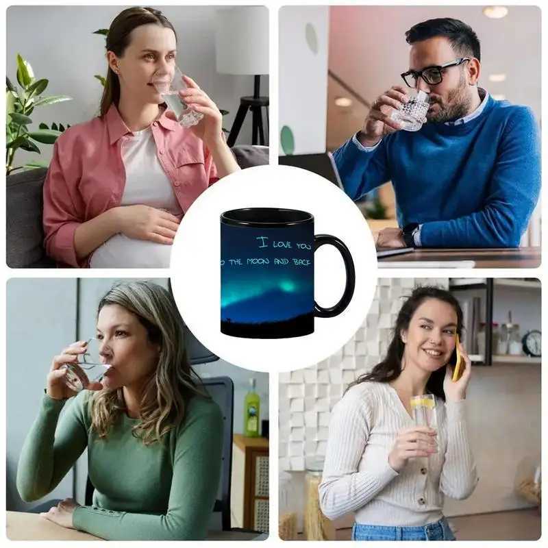 Heat Changing Reveal Mug Ceramic Heat Changing Reveal Mug Northern Lights Design Ceramic Mug Heat Sensitive Magic Mug For Hot C251210