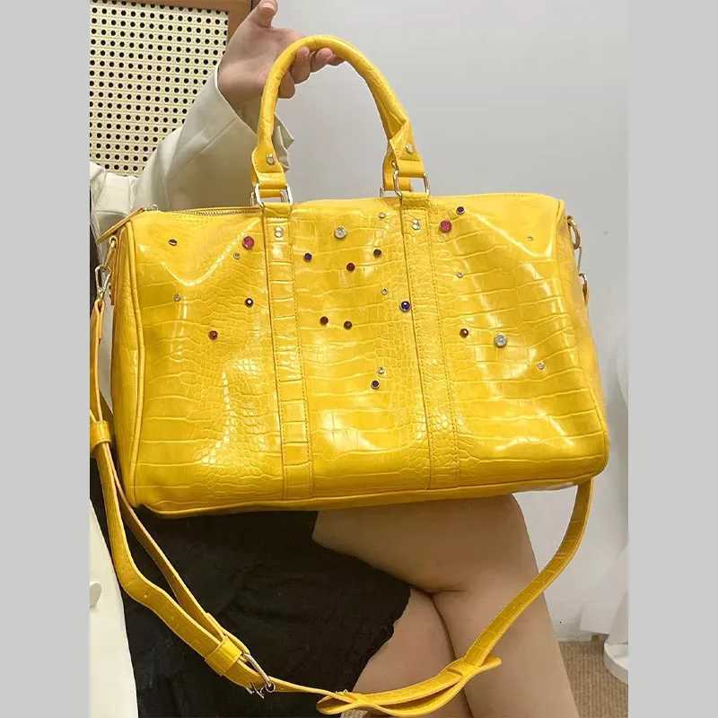 Large Capacity Travel Duffels Storage Bagodile Pattern Color Diamds Crossbody Shoder BagCmuter Street Trend Tote Bag Y251209