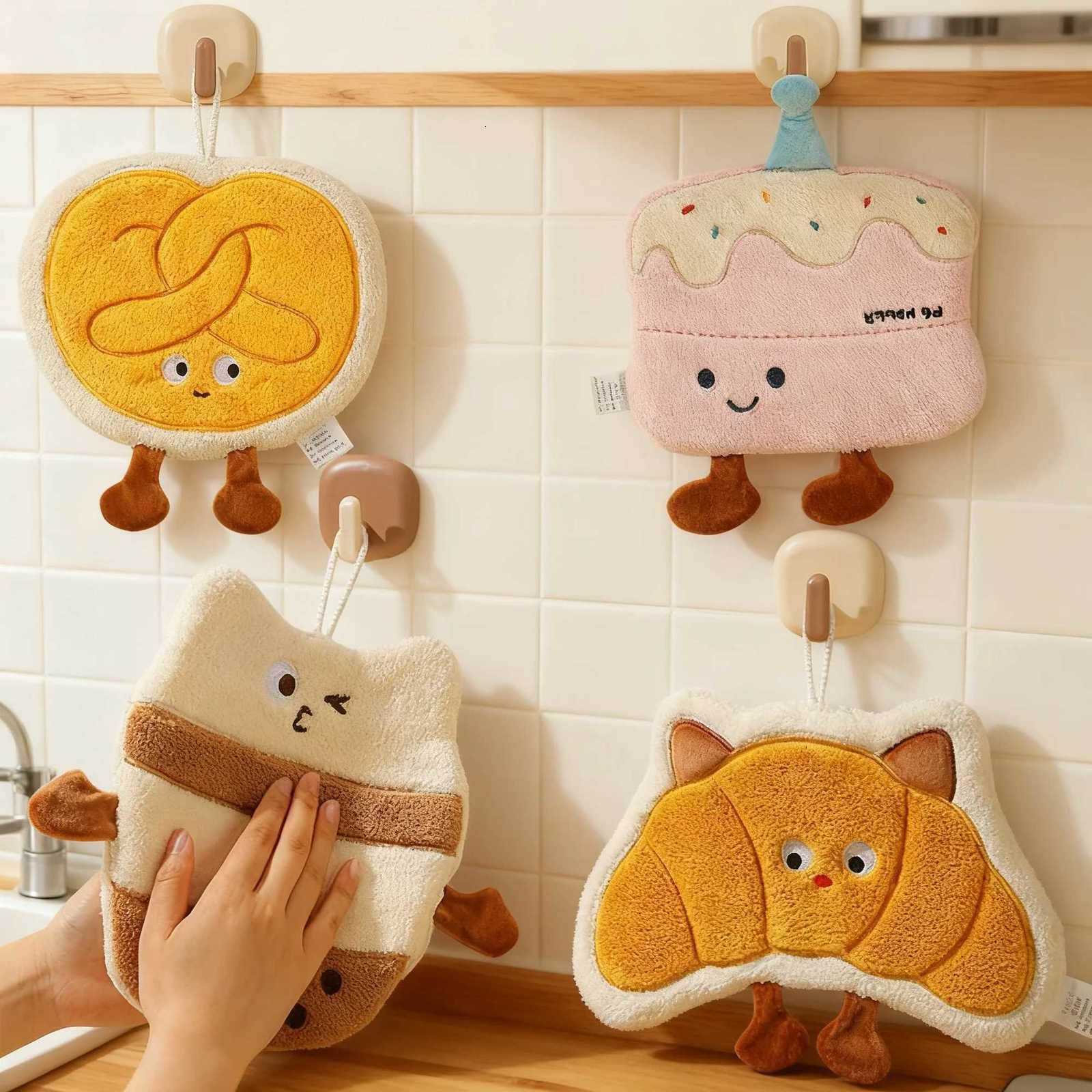 Hand Towels Bathroom Towels with Hanging Loop Microfiber Coral Fleece Absorbent Hand Towel for Kitchen Bathroom Bedroom C251210