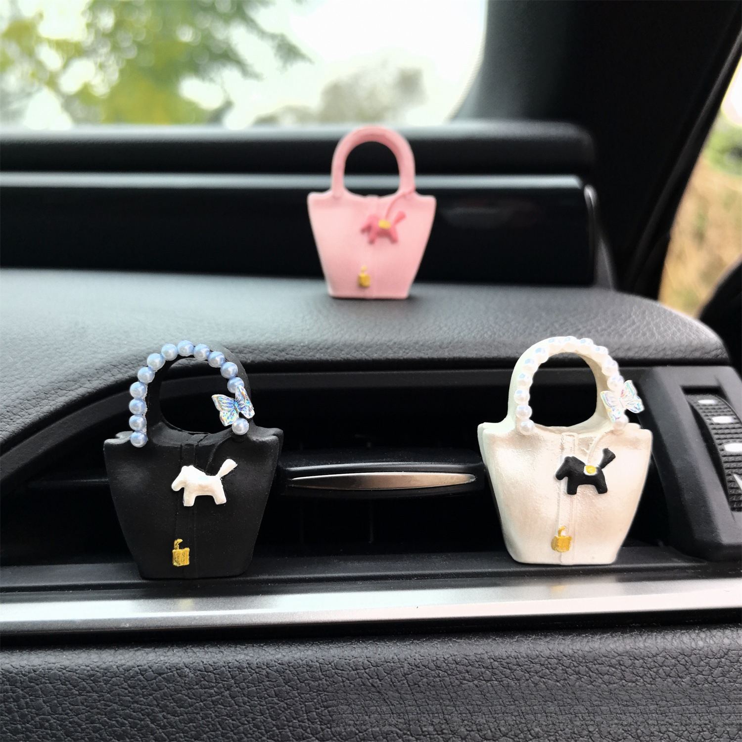 Air Vent Cute Plaster Ornament Colorful Pony Fragrance Car Accessories