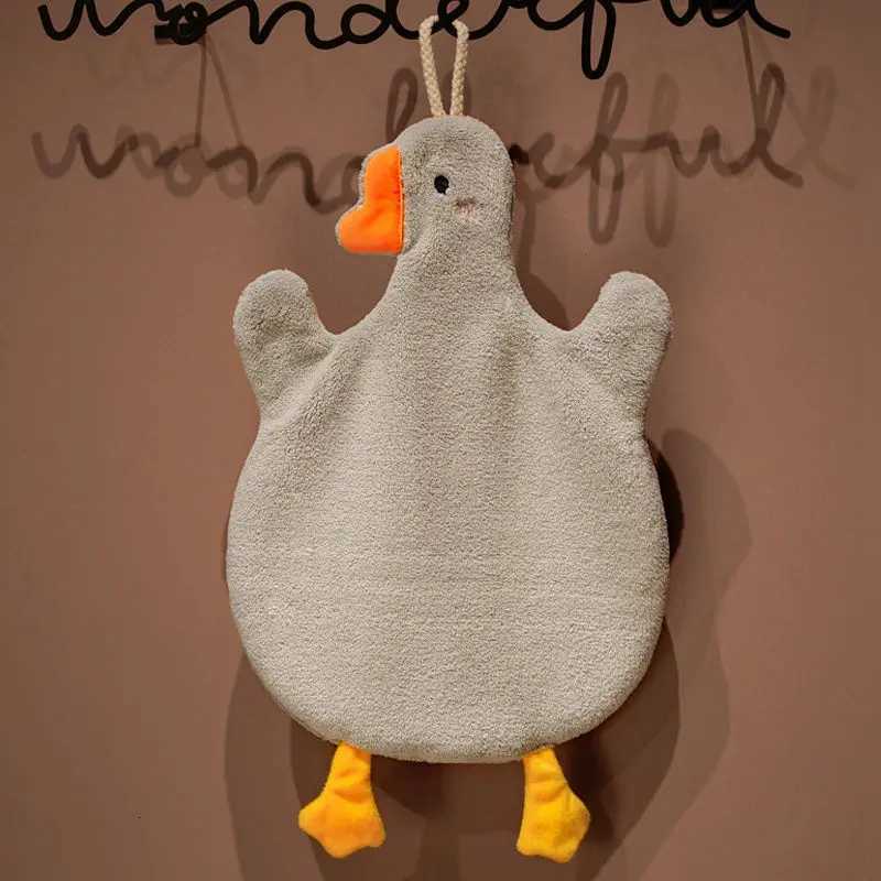 1PC Cartoon Goose Hand Towel Kitchen Bathroom Hand Towel Hanging Type with Super Water Absorption Quick Drying It Is Hard C251210