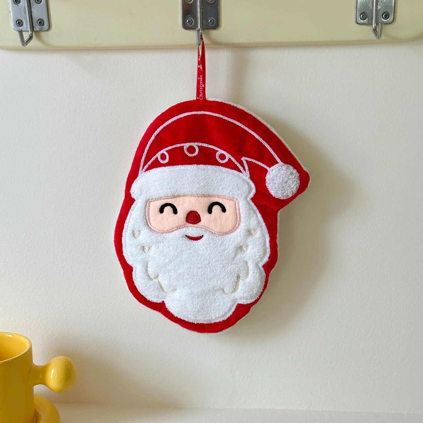 2025 New Cartoon Christmas Hand Towels - Cute Holiday Decorative Absorbent Towels for Kitchen Bathroom-5 Pieces C251210