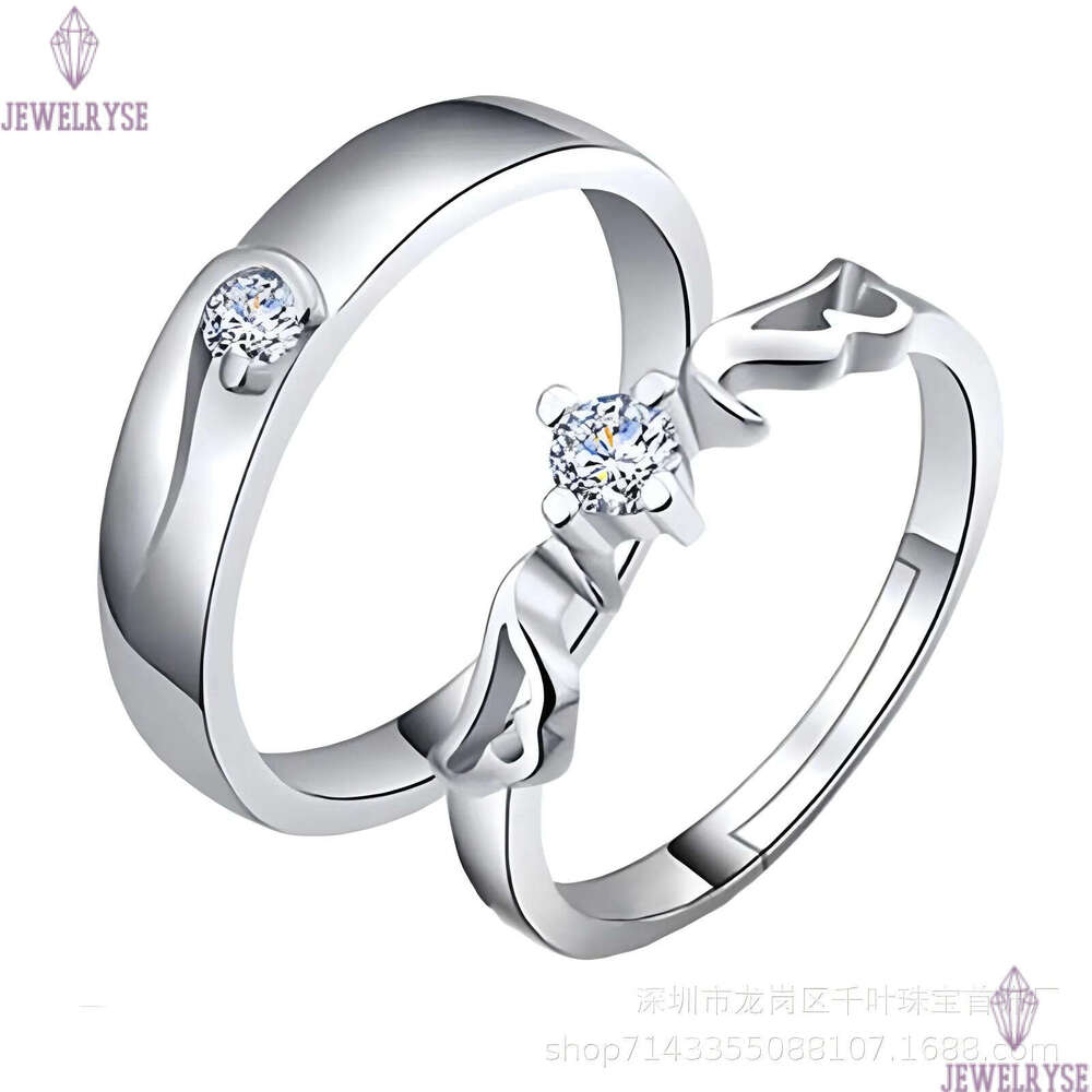 lovers couple rings luxury diamond simple classic designer love shine cz zircon lover wedding ring jewelry valentines day gift size ajustable