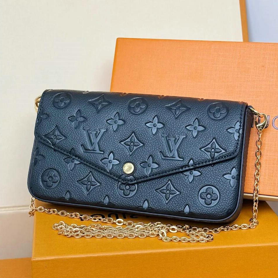 7A Luxury Designer Bag 3 Multi FELICIE POCHETTE Chain Bags Handbag Crossbody Purse Fashion Women Shoulder Bags louisvuinton Tote Bag Wallet louisvuittion backpack