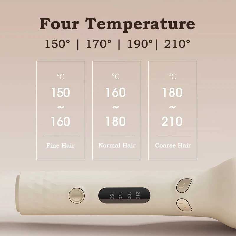 Automatic Hair Curler 28mm Negative Ions Electric Ceramic Curling Hair Stick Rotating Curl Waves Anti-Tangle Curling Iron StylerT251210