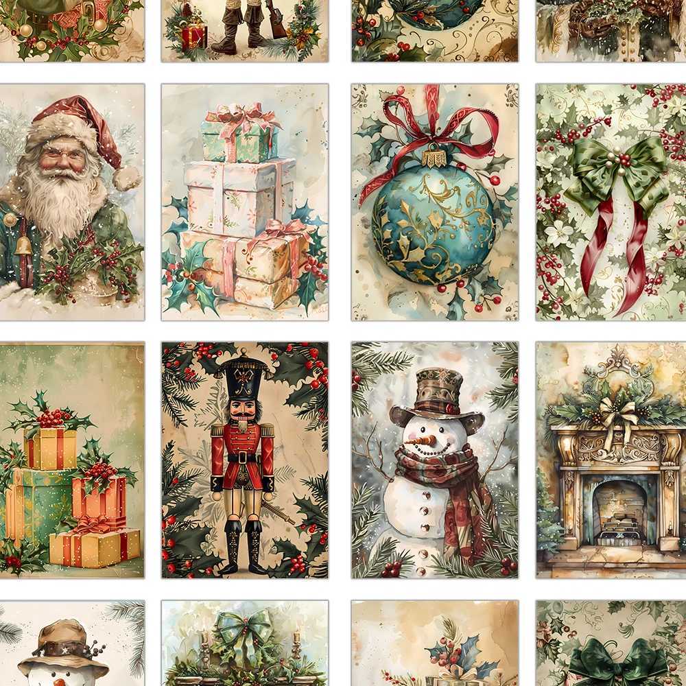 32pcs Vintage Christmas Postcards Halloween/Back-to-School Season/Birthday/Budget-Friendly Gifts Collectibles Mail-Ready H251210