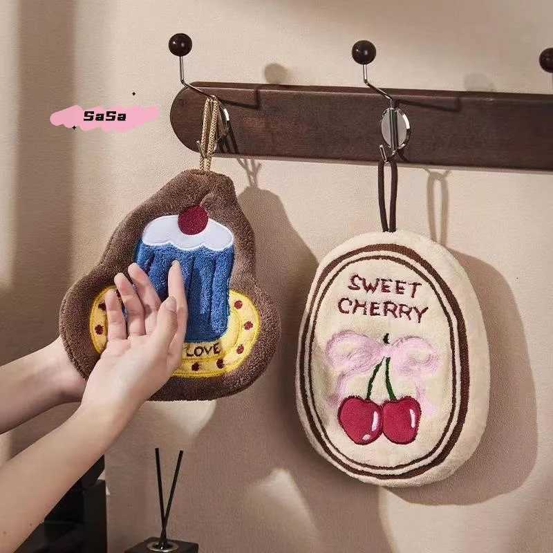 Absorbent Kitchen Hand Towel Thickened Wall Hanging Bathroom Hand Towel Multi-Purpose Cleaning Cloth for Kitchen C251210