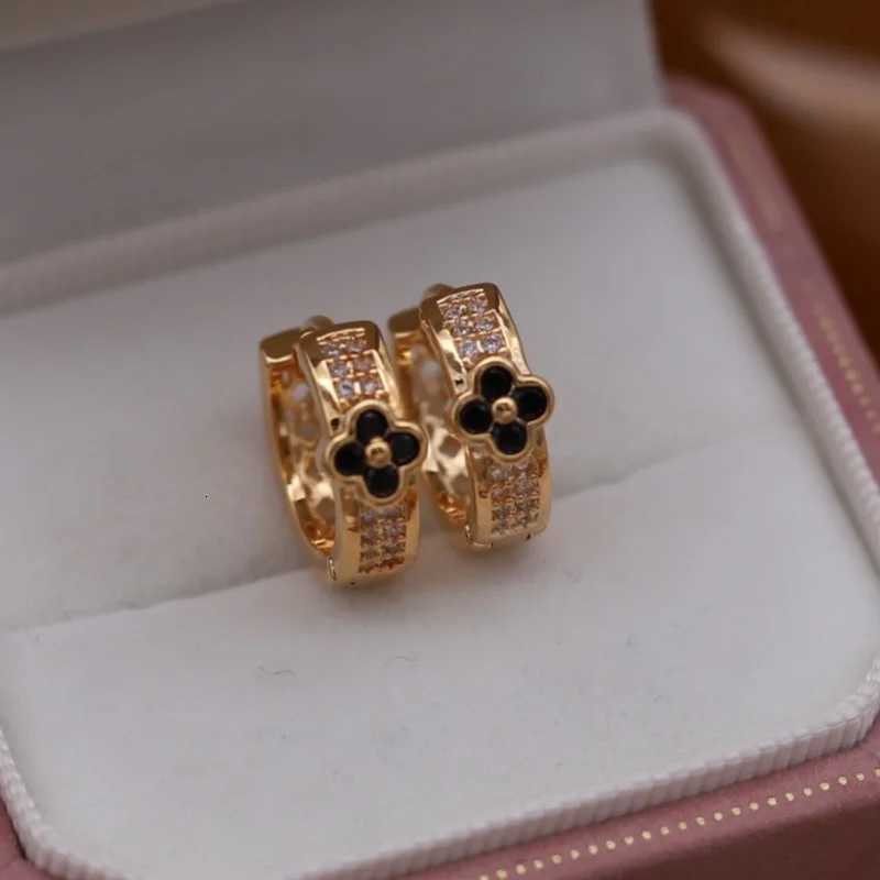 2025 French new design fashion jewelry 14K gold plated large round zircon earrings elegant wens daily work accories Y251210