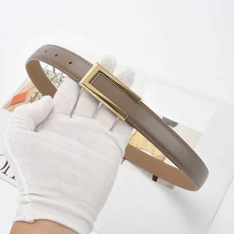 Luxury Luxury Belt Womens Fashion Versatile Decoration Suit Cowhide Thin Belt Genuine Leather Summer INS Style Black Jeans Belt Y251210