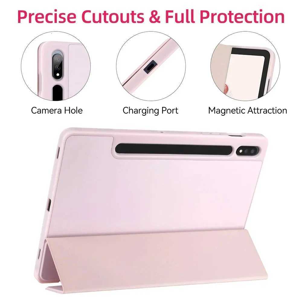 With Pen Slot Case For New Galaxy Tab S11 11 inch 2025 5G PU Tablet Case For Tab SM-X730 SM-X736 Smart Shockproof Cover H251210