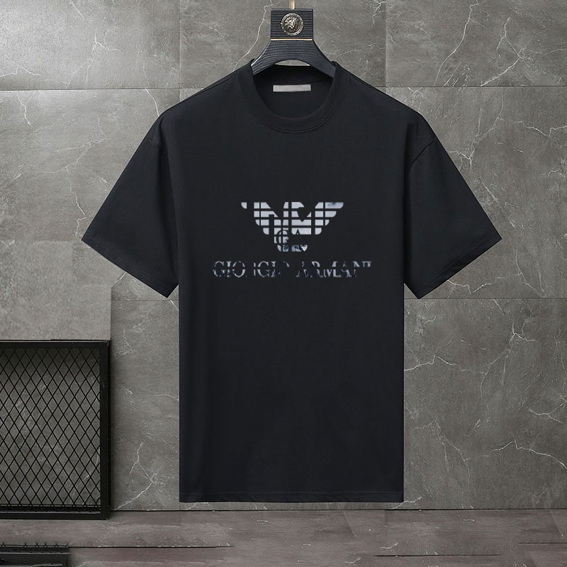 Classic Logo Printed T-shirt - Neutral Lightweight Cotton Blended Round Neck Sleeve T-shirt