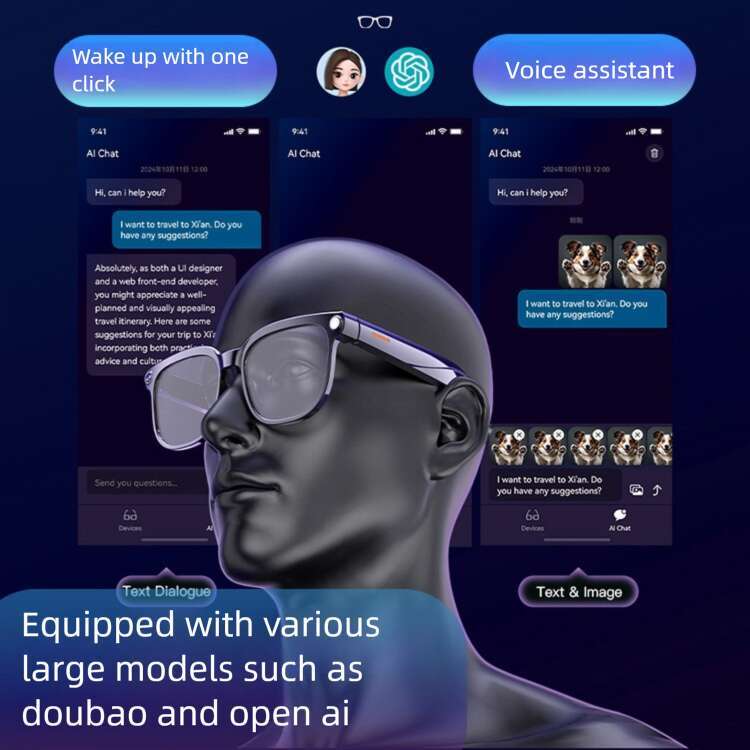 Famous Brand HD designer Sunglasses Pixel Camera Video Clear Audio Recording AI Voice Translation Smart Glasses