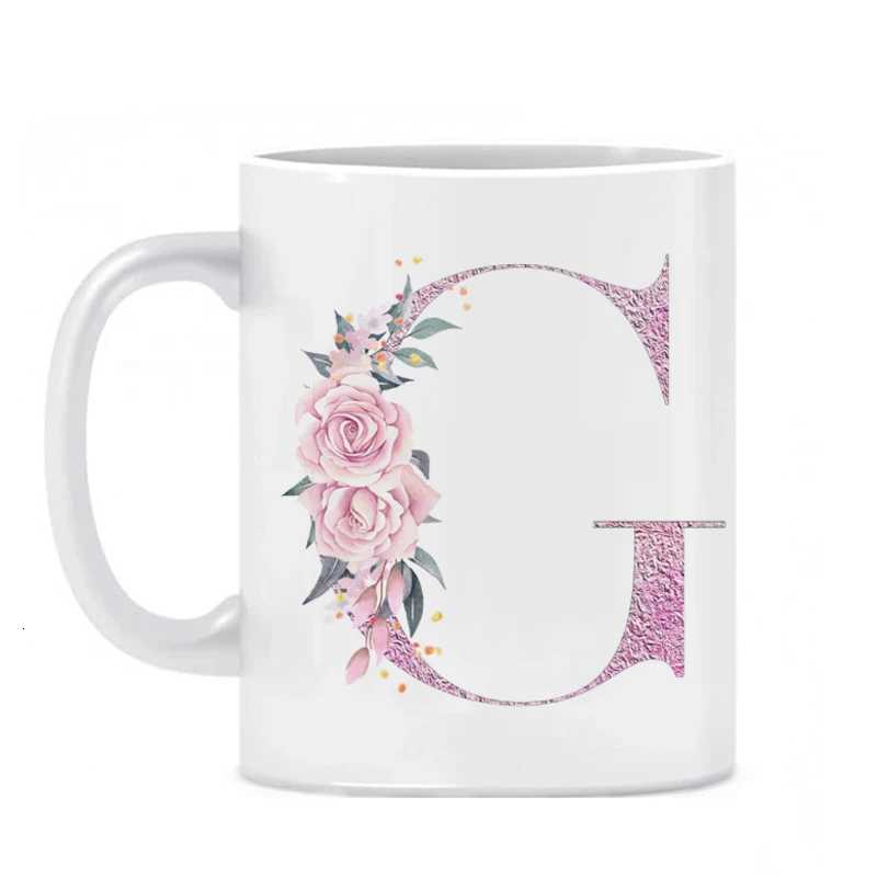 Personzed Floral Coffee Mug with Name Creative Tea Milk Cup Mugs for Water Tea Milk Birthday Mothers Day Gift C251210