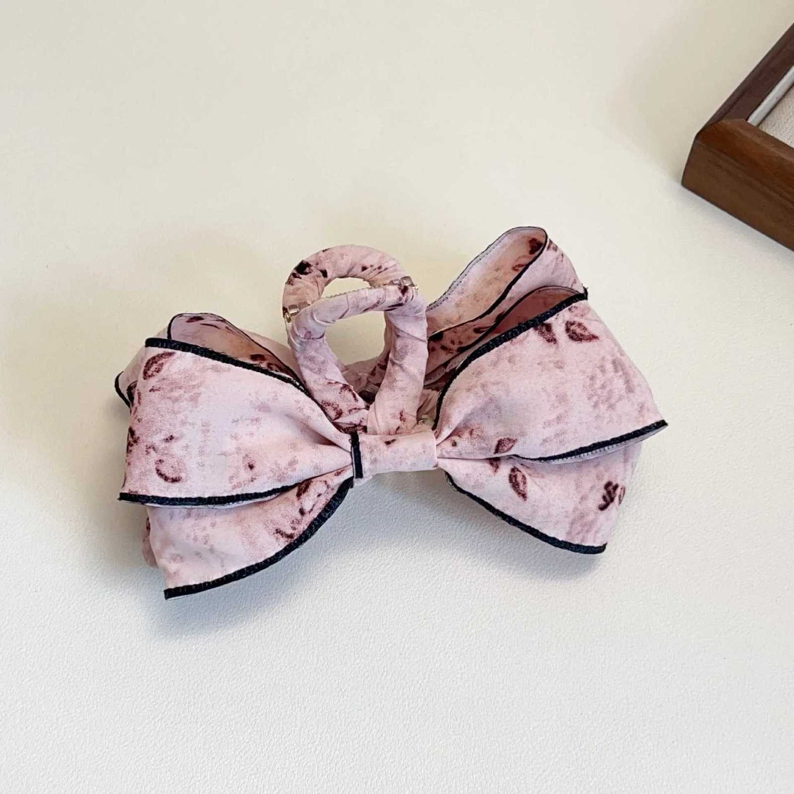 1pc Bow hair clip wens back of the new heaear clip cute half tie hair clip shark clip large size Y251210