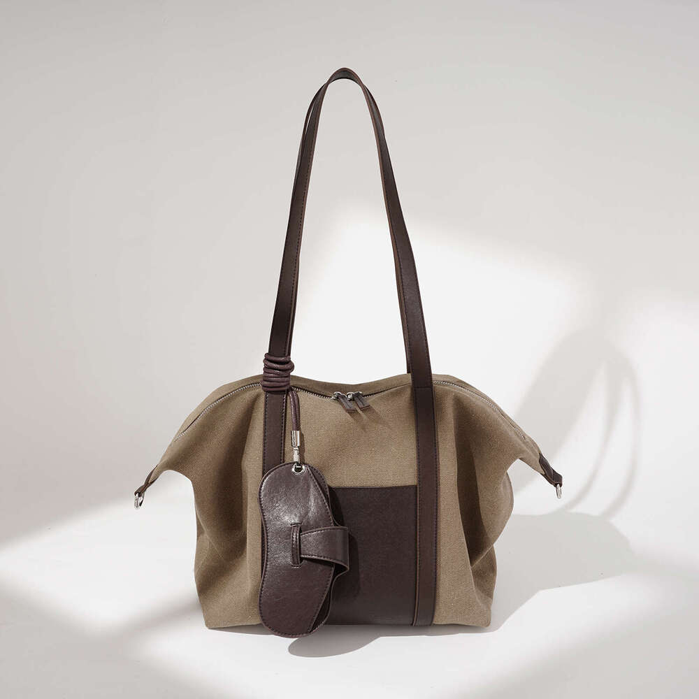 Luxury Bag Designer Shoulder Bags Totes Hobo New Fashion Versatile Casual Handbag Patchwork Color Block Stylish Canvas Briefcase Large Capacity Commut