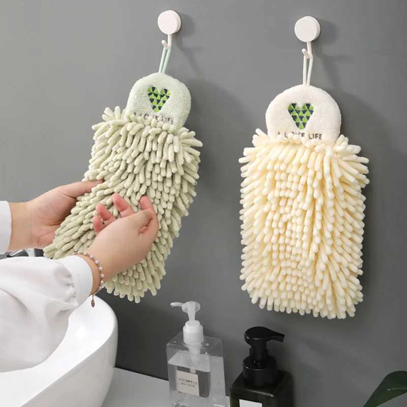 Chenille Hand Towel Absorbs Water Quickly Dry Hand Towel Square Cute Hanging Kitchen Rag Toilet Towel Hand Wipe Hand Towel C251210