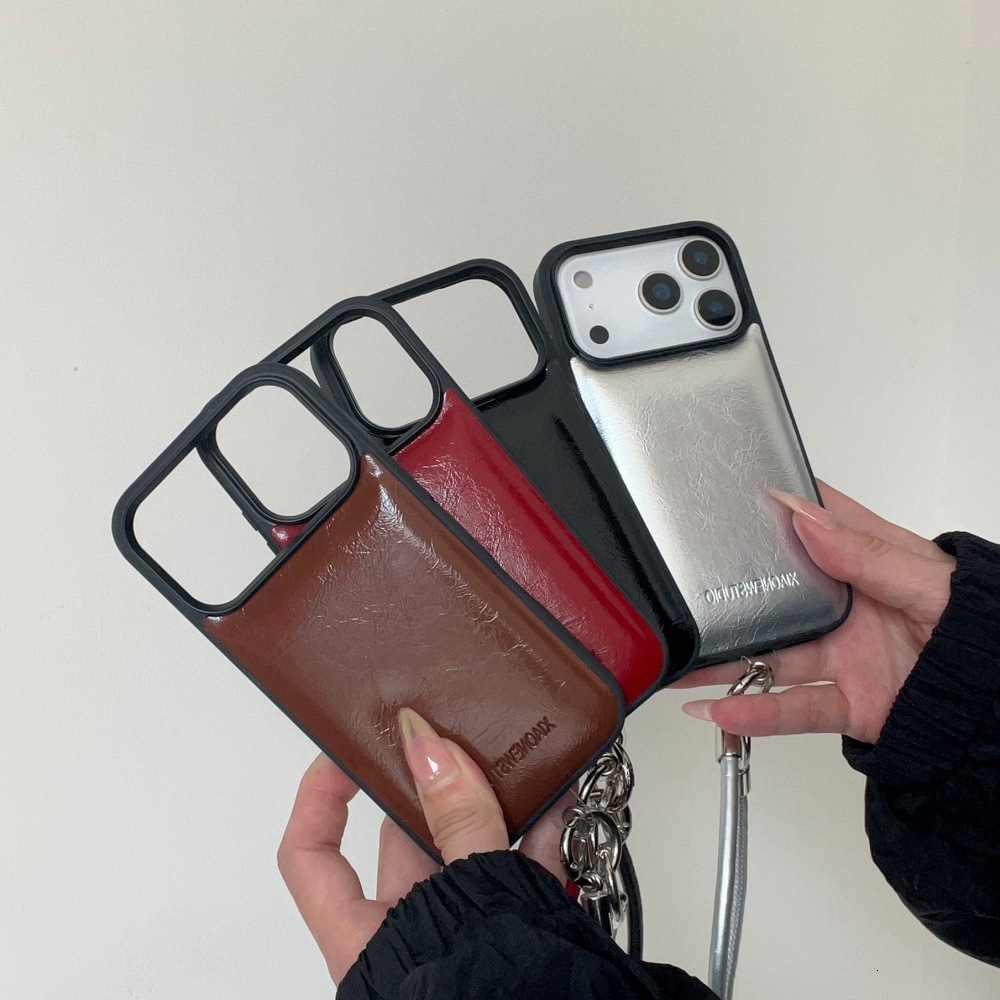 Solid Color Puff Oil Phone Case for Apple 17 Pro Max Korean Style iPhone 16 Leather 15 Shockproof Cover 14